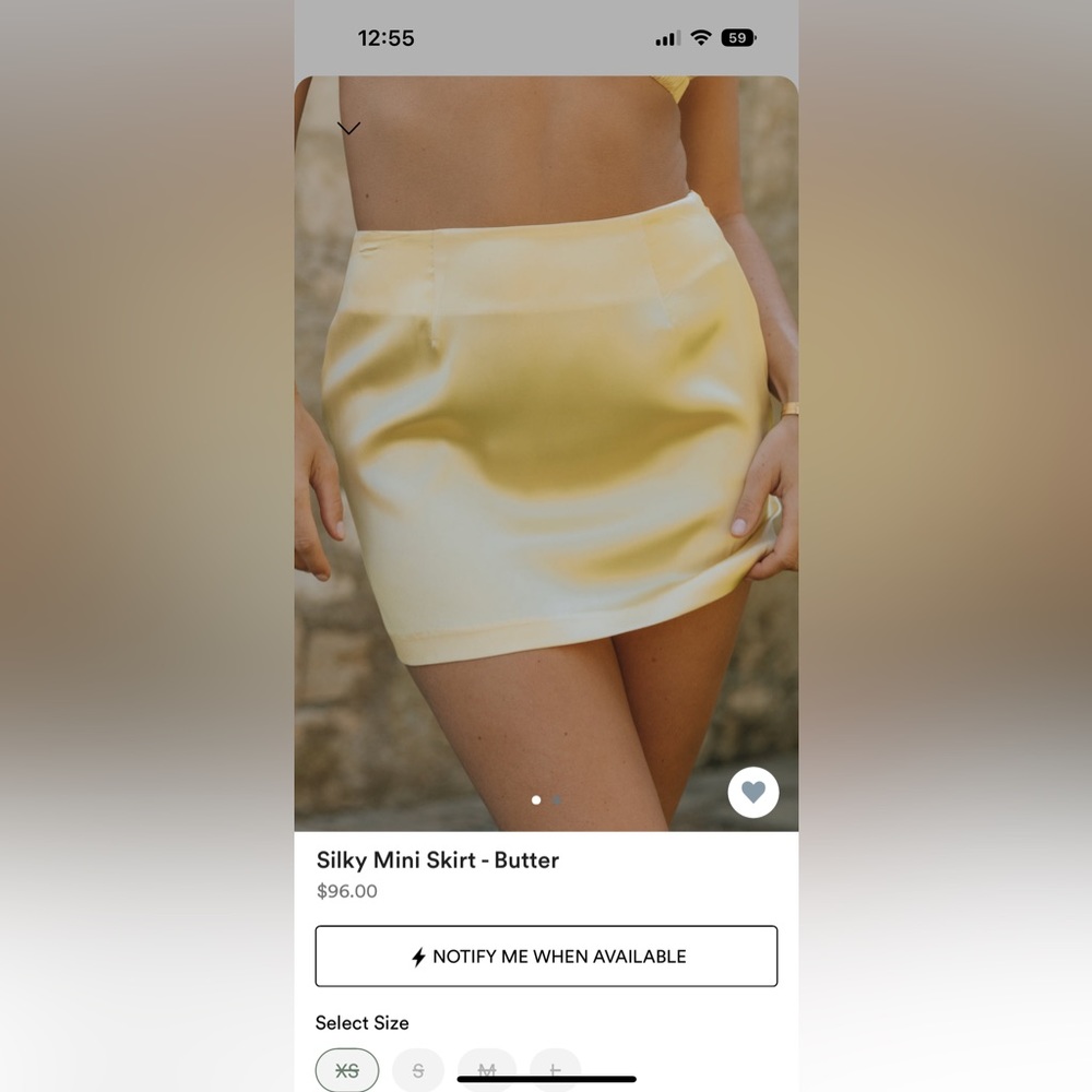 daily drills silk mini skirt